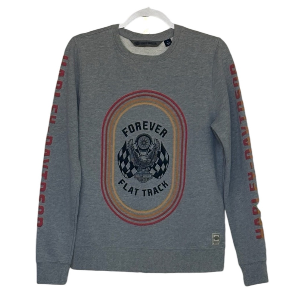 Harley Davidson Forever Flat Track Pull Over Sweatshirt Size M